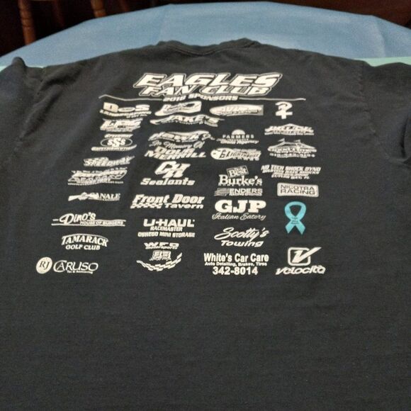 2018 Eagles Fan Club Racing  Black Great Graphics T-Shirt - Picture 2 of 6